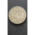 East Africa One Shilling 1950  .250 Silver - as per photograph