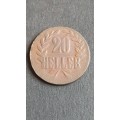 Deutsch Ostafrika 20 Heller 1916T (copper) - as per photograph
