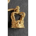 The St. Edward`s Crown Key Chain Gold Plated `Crown of Coronation` - as per photograph
