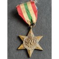 World War II Italy Star issued to M Kelly no. 230402 - as per photograph