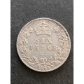 Queen Victoria Sixpence 1895 - as per photograph
