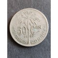 Belgium Congo 50 Centimes 1922 - as per photograph