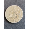 Belgium Congo 50 Centimes 1927 - as per photograph
