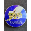United States Navy Seabees Enameled Badge 35mm - as per photograph