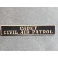 US Cadet Civil Air Patrol Name Tag - as per photograph