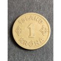 Iceland 1 Krona Christian X 1925 - as per photograph