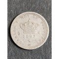 Portugal 50 Reis 1893 Silver - as per photograph