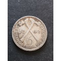 Southern Rhodesia Sixpence 1942 Silver - as per photograph