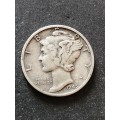 USA Mercury Dime 1945 Silver - as per photograph