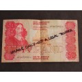 CL Stals Fifty Rand First Issue Note A/E (nice condition) - as per photograph