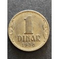 Yugoslavia 1 Dinar -Peter II 1938 - as per photograph