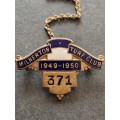 Milnerton Turf Club Enamel Badge 1949-1950 no. 371 - as per photograph