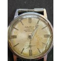 Vintage Men`s Ralmor 17 Jewels Water Protected Antimagnetic Watch missing winder (not working)