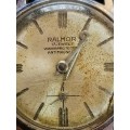 Vintage Men`s Ralmor 17 Jewels Water Protected Antimagnetic Watch missing winder (not working)