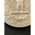 Washington 1/4 Dollar 1964D Silver - as per photograph