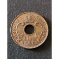 East Africa 5 Cents 1937 EF+/UNC (nice condition)- as per photograph