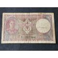 Ceylon 2 Rupees King George VI 1949 with counter stamps