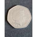 UK 50 Pence 2005 Commemorative Samuel Johnson`s Dictionary- as per photograph