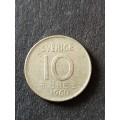 Sweden 10 Ore 1960  .400 Silver - as per photograph