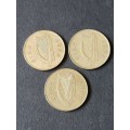 3 x Ireland 20 Pence 1988, 1994 and 1995 - as per photograph
