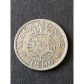 Republica Portuguesa Mozambique 10 Escudos 1955 Silver - as per photograph