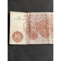 Bank of England 10 Shillings (tear top left side of note) - as per photograph