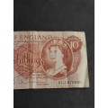 Bank of England 10 Shillings (tear top left side of note) - as per photograph