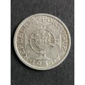 Republica Portuguesa Mozambique 10 Escudos 1955 Silver (nice condition) - as per photograph