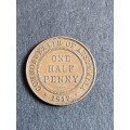 Commonwealth of Australia One Half Penny 1917 VF - as per photograph