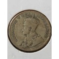 Union 2 Shillings 1925 Silver (scarce date) Filler Coin - as per photograph