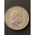 Portugal 500 Reis 1893  .917 Silver 12.5g - as per photograph