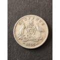 Australia Sixpence 1945 Silver - as per photograph