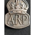 Air Raid Precautions Hallmark Silver Sweetheart Lapel Badge/Brooch - as per photograph