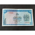 Reserve Bank of Rhodesia 1 Dollar Salisbury 2 August 1979 (Bird Watermark) very nice condition