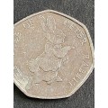 Rare Peter Rabbit 2017 UK 50 Pence - as per photograph