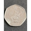 Rare Peter Rabbit 2017 UK 50 Pence - as per photograph