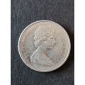 Canada 25 Cents Elizabeth II 1965 Silver - as per photograph