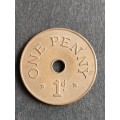 Zambia One Penny 1966 - as per photograph