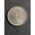 Denmark 25 Ore 1956 UNC - as per photograph