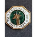 British Empire Service League-SA 2nd Pilgrimage 1938 Enamel Badge 29mm x 32mm - as per photograph