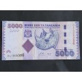 Tanzania 5000 Shillings UNC - as per photograph