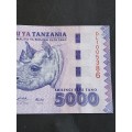 Tanzania 5000 Shillings UNC - as per photograph