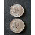 2 x Republic 20 Cents 1965 E/A - as per photograph