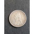 UK Sixpence 1890 Silver - as per photograph