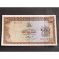 Reserve Bank of Rhodesia 5 Dollars Salisbury 20 October 1978 Rhodes Watermark (very nice condition)
