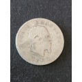 Italy One Lire 1863 Silver - as per photograph