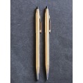 Vintage Cross Pen/Pencil Set 1/20 10kt Rolled Gold - made in Ireland (excellent condition) engraved