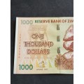 Reserve Bank of Zimbabwe 1000 Dollars Harare 2007 UNC (excellent condition) - as per photograph