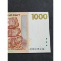 Reserve Bank of Zimbabwe 1000 Dollars Harare 2007 UNC (excellent condition) - as per photograph