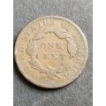 USA One Cent 1819 Coronet (scarce coin) - as per photograph
